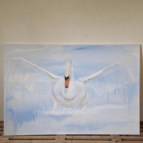 Svane | Orginalt akrylmaleri | Simone Freiheit