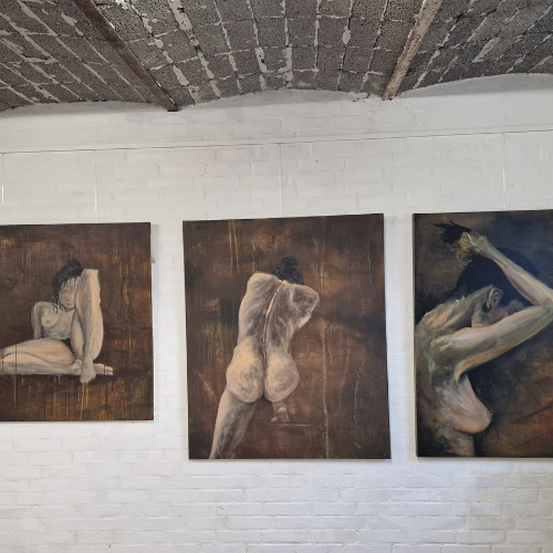 Rustende vrouw | Origineel schilderij | Simone Freiheit