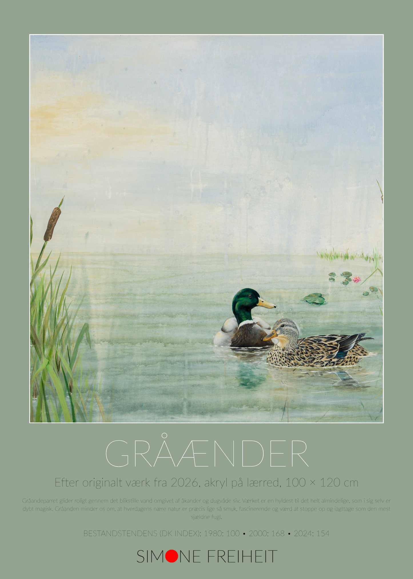 Kunstplakat Gråænder