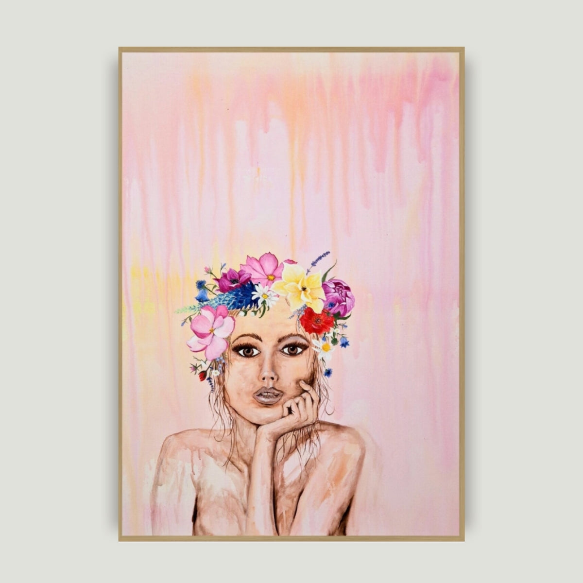 FLOWERS ON MY HEAD | Fine Art Giclée print