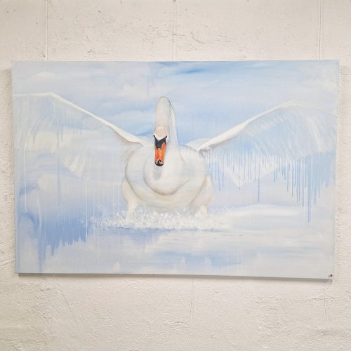 Svane | Orginalt akrylmaleri | Simone Freiheit