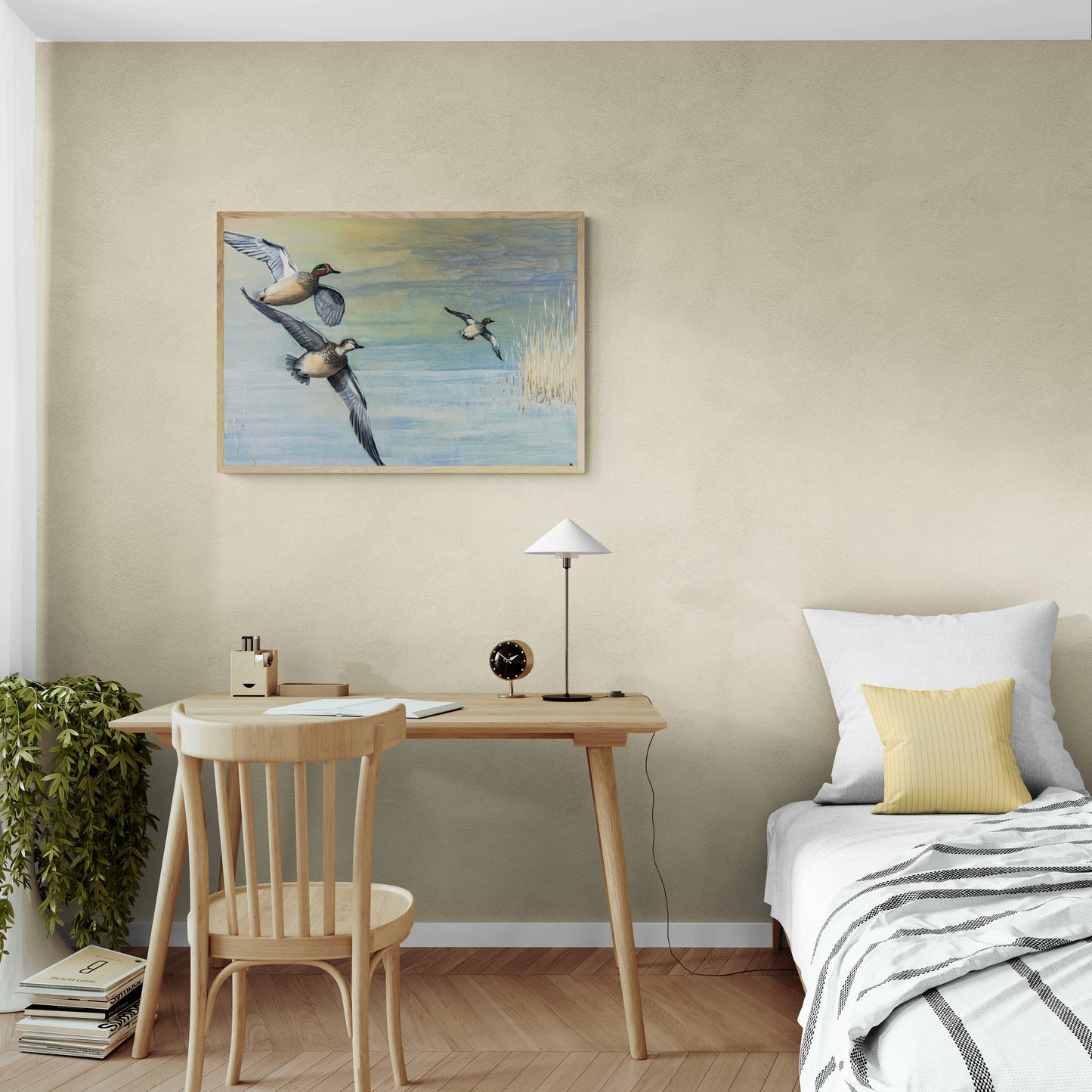 Flyvende Krikænder | Fine Art Giclée print