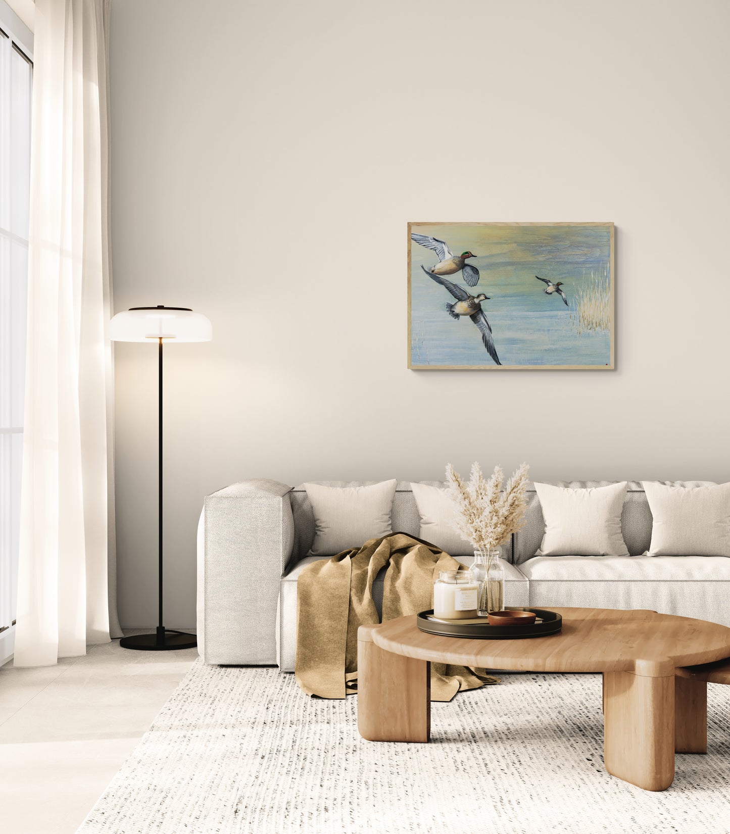 Flyvende Krikænder | Fine Art Giclée print