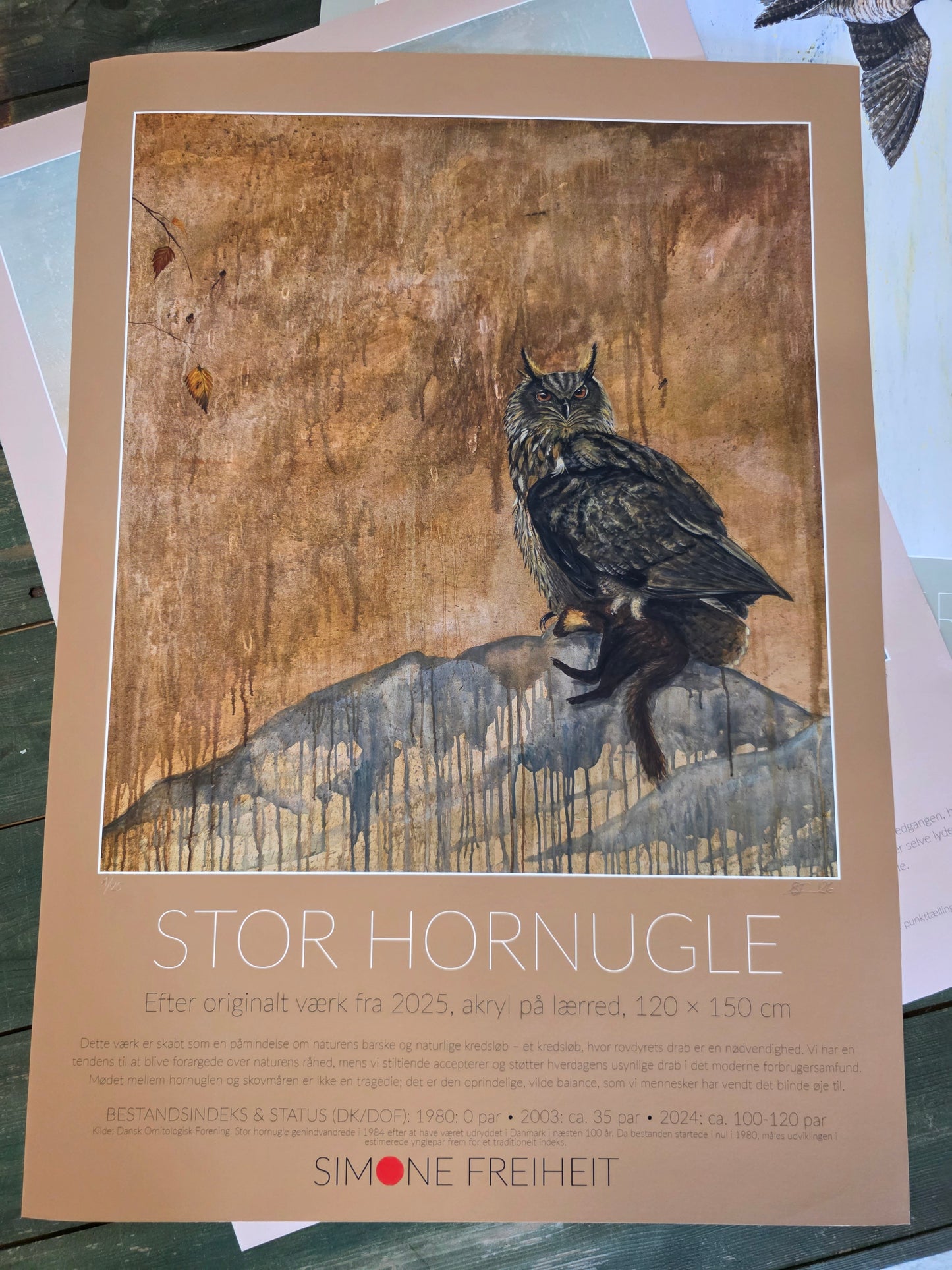 Kunstplakat Stor Hornugle