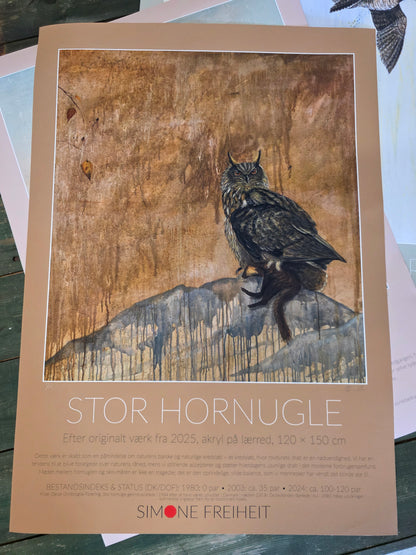 Kunstplakat Stor Hornugle