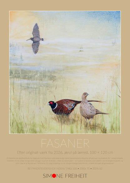 Kunstplakat Fasaner