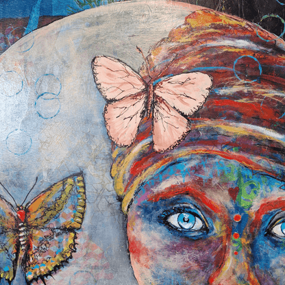 Butterfly lady | Originalt maleri | Simone Freiheit