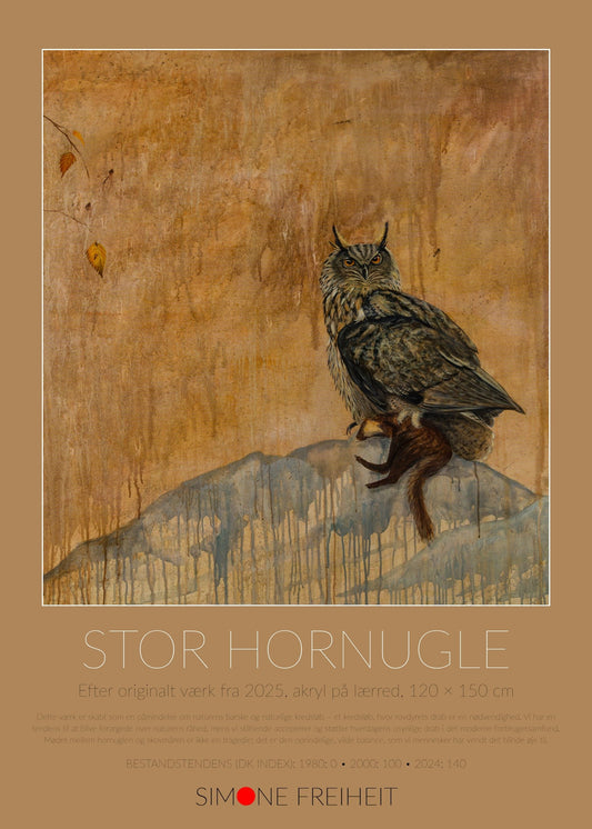 Kunstplakat Stor Hornugle