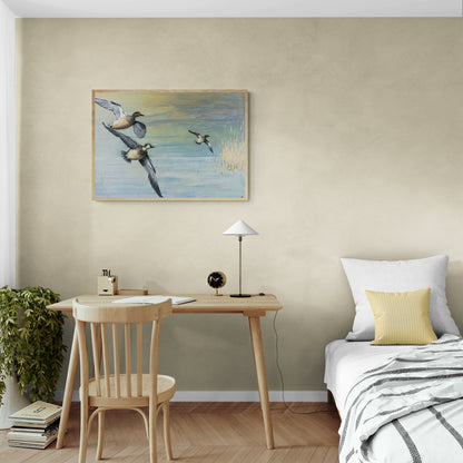 Flyvende Krikænder | Fine Art Giclée print